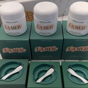 EMPTY La Mer Cream JAR with Green and White Packaging 100ml size